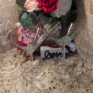 x4 Martini cosmo cocktail party glasses bar ware gift set